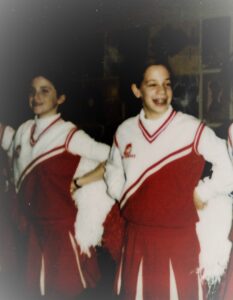 Cheering for Northwood on Pom Poms - Go Huskies!